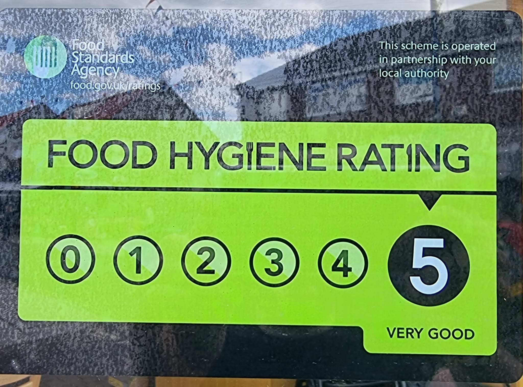Food Hygiene Rating – 5 (Very Good)